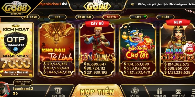 GO88 Delivered - GO88.COM Link Đăng Ký & Đăng Nhập Mới Nhất 8 Slot game GO88 là một trong những trò chơi được yêu thích nhất