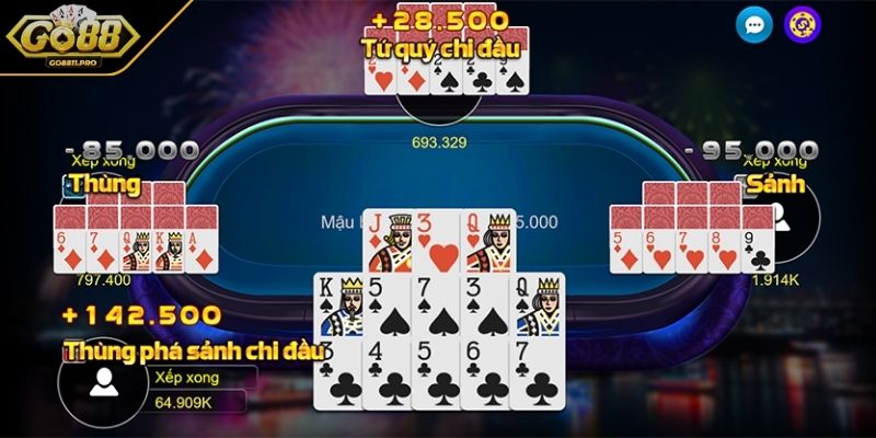 Mẹo Chơi Mậu Binh Hiệu Quả Nhất Từ Chuyên Gia GO88 4 Vận dụng bí quyết sảnh 3 đao