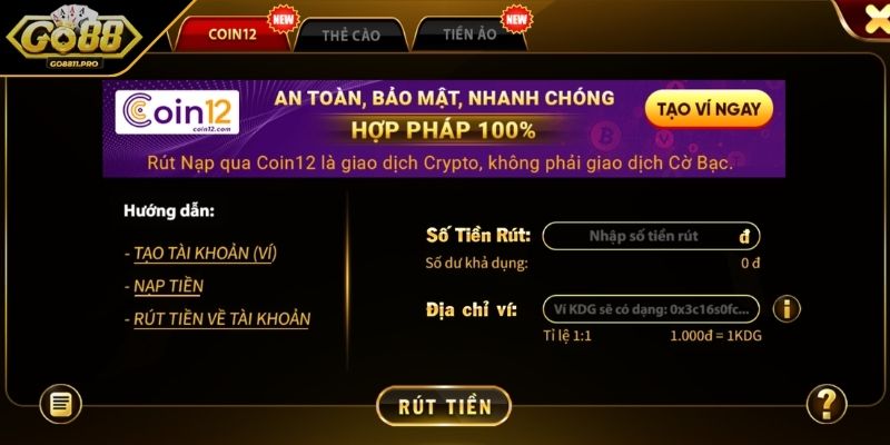 Rút Tiền GO88 Quy Trình Nhận Lợi Nhuận Đơn Giản Cho Hội Viên 3 Cổng game bị chặn hoặc không truy cập được
