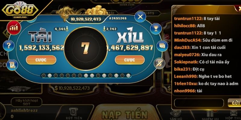 Tài Xỉu GO88 Trò Chơi Hấp Dẫn Hàng Đầu Cho Game Thủ 2025 1 Khái quát sơ lược về trò chơi cá cược Tài Xỉu