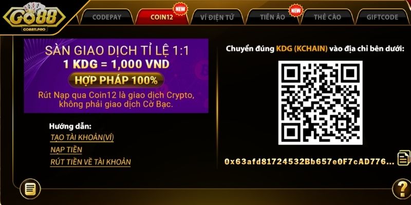 Tài Xỉu GO88 Trò Chơi Hấp Dẫn Hàng Đầu Cho Game Thủ 2025 2 Đa dạng phương thức nạp tiền để chơi Sicbo